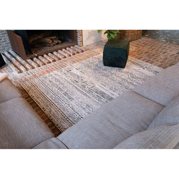 Louis De Poortere Antiquarian Kilim 9114 Medina White Washable Polyester Flatweave Eco-Rug-Louis De Poortere-Rug Love - The Most Loved Rug Store